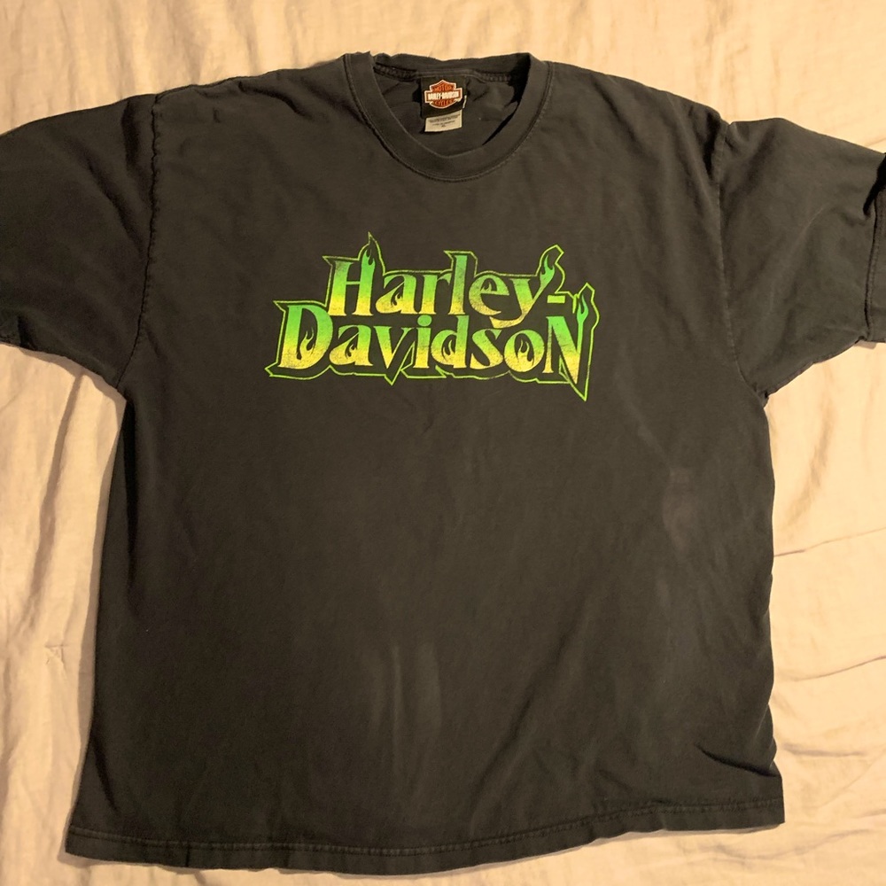 Black vintage Harley-Davison Graphic T-shit